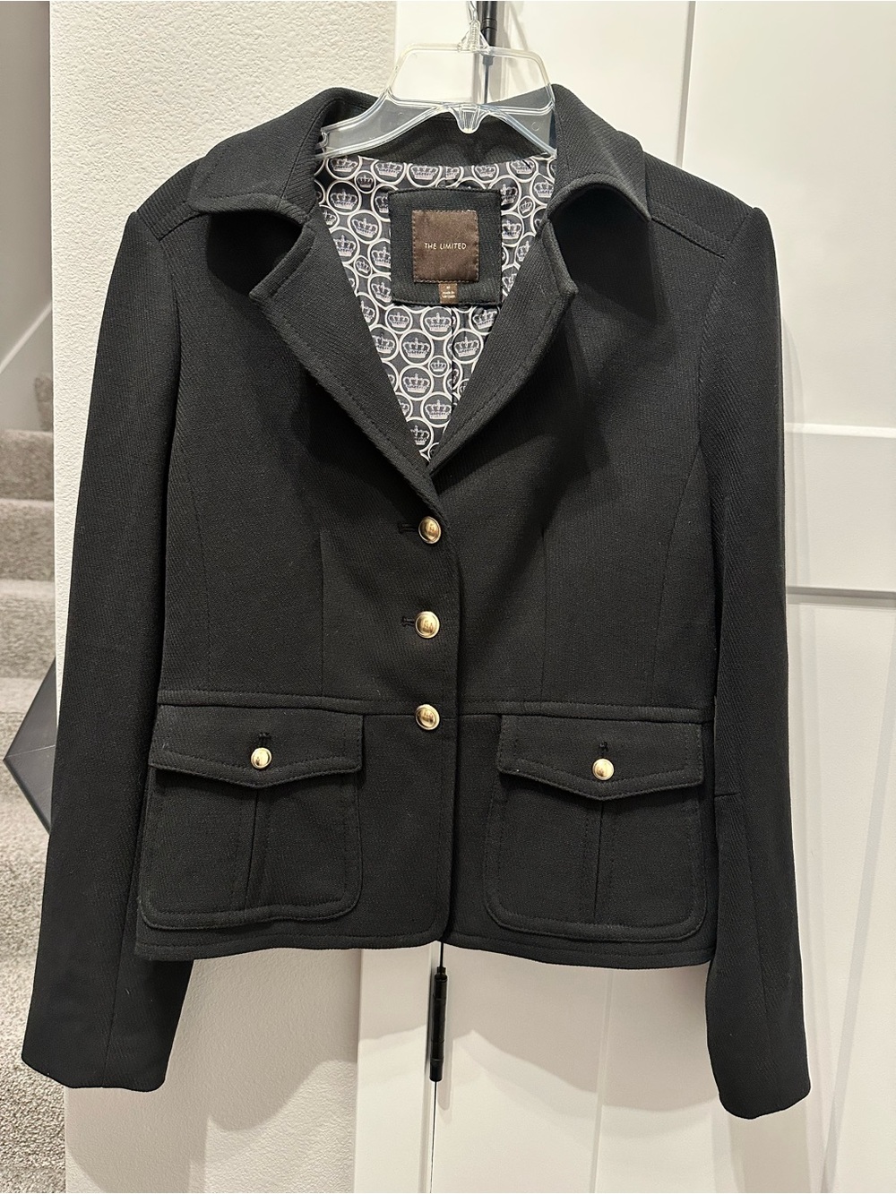 The Limited Women's Black Tailored Button Jacket size M